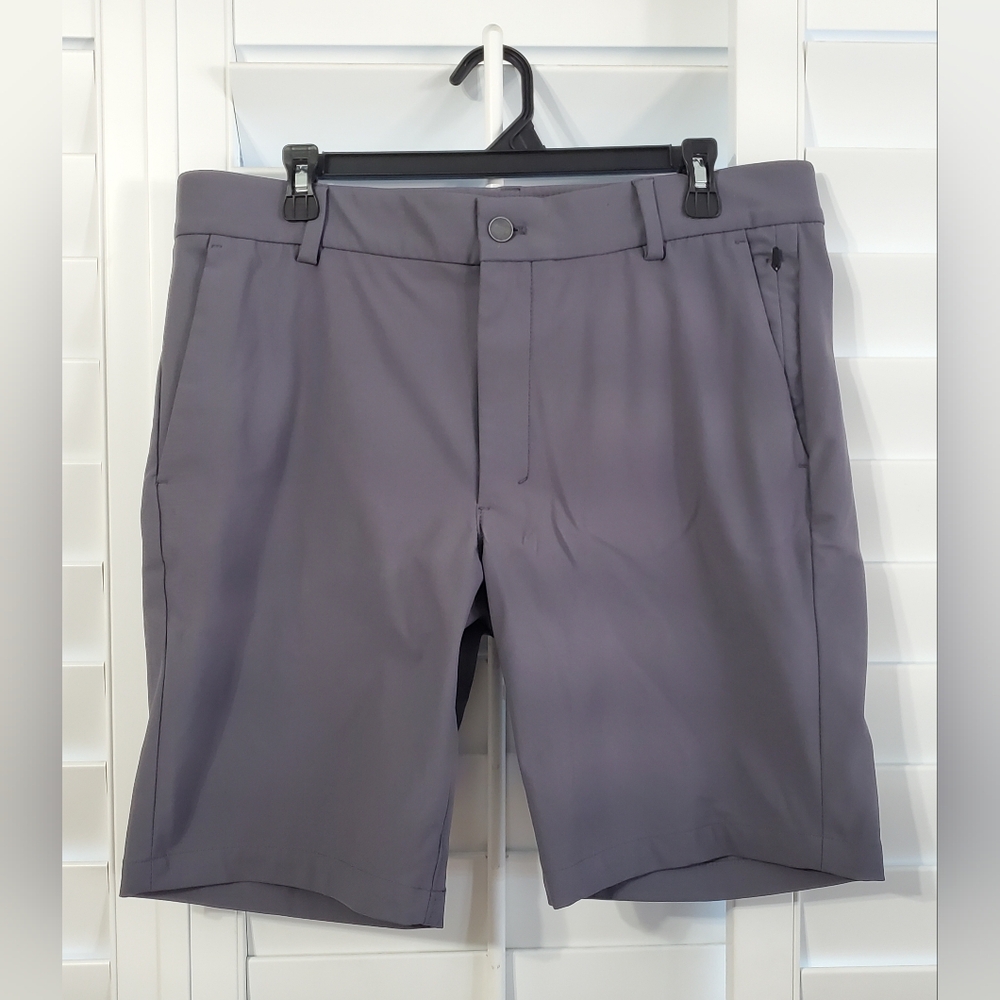 Mens George Shorts Size 36, Grey, Stretch Comfort Waist At The Knee Performance